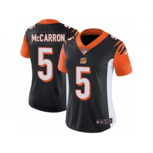 Women's Nike Cincinnati Bengals #5 AJ McCarron Vapor Untouchable Limited Black Team Color NFL Jersey