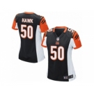 Women's Nike Cincinnati Bengals #50 A.J. Hawk Game Black Team Color NFL Jersey