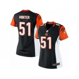 Women's Nike Cincinnati Bengals #51 Kevin Minter Limited Black Team Color NFL Jersey