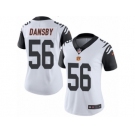 Women's Nike Cincinnati Bengals #56 Karlos Dansby Limited White Rush NFL Jersey