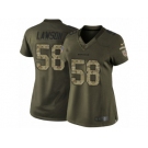 Women's Nike Cincinnati Bengals #58 Carl Lawson Limited Green Salute to Service NFL Jersey