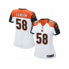 Women's Nike Cincinnati Bengals #58 Carl Lawson Limited White NFL Jersey