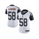 Women's Nike Cincinnati Bengals #58 Carl Lawson Limited White Rush NFL Jersey