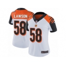 Women's Nike Cincinnati Bengals #58 Carl Lawson Vapor Untouchable Limited White NFL Jersey