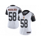 Women's Nike Cincinnati Bengals #58 Rey Maualuga Limited White Rush NFL Jersey