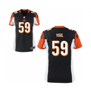 Women's Nike Cincinnati Bengals #59 Nick Vigil Black Team Color NFL Jersey
