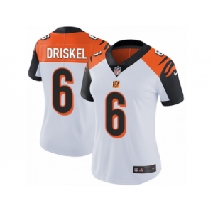 Women's Nike Cincinnati Bengals #6 Jeff Driskel Vapor Untouchable Limited White NFL Jersey