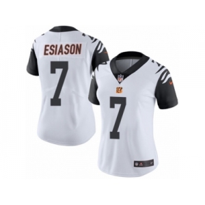 Women's Nike Cincinnati Bengals #7 Boomer Esiason Limited White Rush NFL Jersey