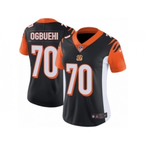 Women's Nike Cincinnati Bengals #70 Cedric Ogbuehi Vapor Untouchable Limited Black Team Color NFL Jersey