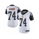 Women's Nike Cincinnati Bengals #74 Jake Fisher Limited White Rush NFL Jersey