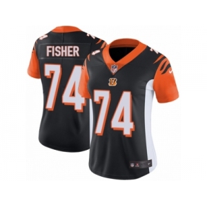 Women's Nike Cincinnati Bengals #74 Jake Fisher Vapor Untouchable Limited Black Team Color NFL Jersey