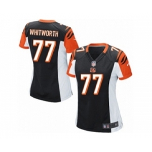Women's Nike Cincinnati Bengals #77 Andrew Whitworth Game Black Team Color NFL Jersey