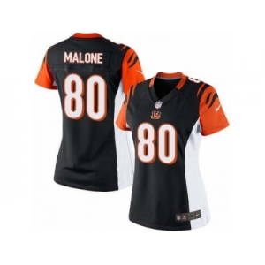 Women's Nike Cincinnati Bengals #80 Josh Malone Limited Black Team Color NFL Jersey