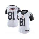 Women's Nike Cincinnati Bengals #81 Tyler Kroft Limited White Rush NFL Jersey