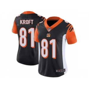 Women's Nike Cincinnati Bengals #81 Tyler Kroft Vapor Untouchable Limited Black Team Color NFL Jersey
