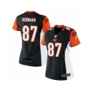 Women's Nike Cincinnati Bengals #87 C.J. Uzomah Limited Black Team Color NFL Jersey