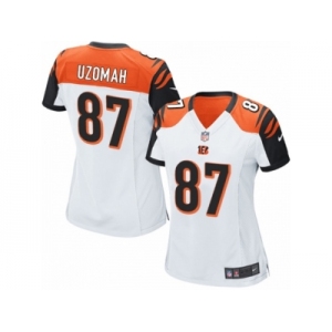 Women's Nike Cincinnati Bengals #87 C.J. Uzomah Limited White NFL Jersey