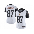 Women's Nike Cincinnati Bengals #87 C.J. Uzomah Limited White Rush NFL Jersey