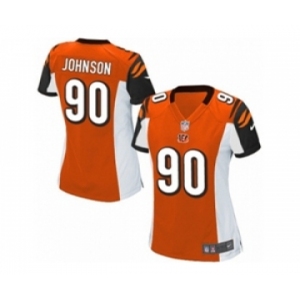 Women's Nike Cincinnati Bengals #90 Michael Johnson Game Orange Alternate NFL Jersey