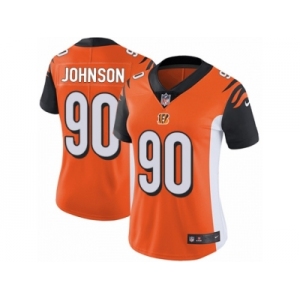 Women's Nike Cincinnati Bengals #90 Michael Johnson Vapor Untouchable Limited Orange Alternate NFL Jersey