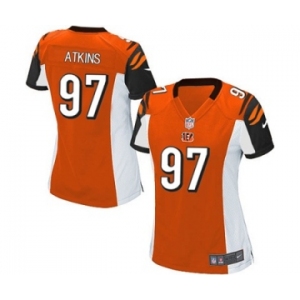 Women's Nike Cincinnati Bengals #97 Geno Atkins Game Orange Alternate NFL Jersey