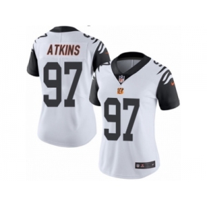 Women's Nike Cincinnati Bengals #97 Geno Atkins Limited White Rush NFL Jersey