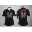 nike women nfl jerseys cincinnati bengals #14 dalton black[nike impact limited]