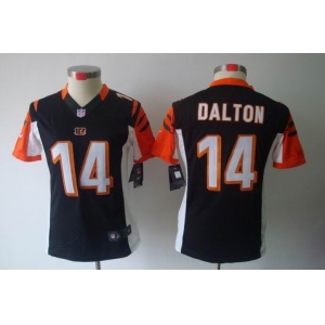 nike women nfl jerseys cincinnati bengals #14 dalton black[nike limited]