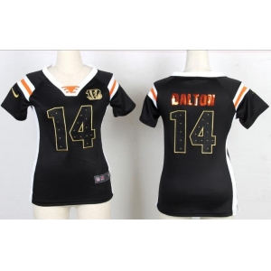 nike women nfl jerseys cincinnati bengals #14 dalton blank[fashion Rhinestone sequins]
