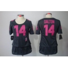 nike women nfl jerseys cincinnati bengals #14 dalton dk.grey[breast cancer awareness]