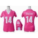 nike women nfl jerseys cincinnati bengals #14 dalton pink[draft him ii top]