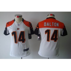 nike women nfl jerseys cincinnati bengals #14 dalton white[nike limited]