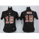 nike women nfl jerseys cincinnati bengals #18 green black[Strobe Limited]