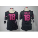 nike women nfl jerseys cincinnati bengals #18 green dk.grey[breast cancer awareness]