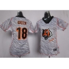 nike women nfl jerseys cincinnati bengals #18 green [fem fan zebra]