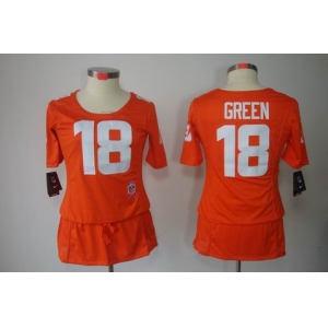 nike women nfl jerseys cincinnati bengals #18 green orange[breast cancer awareness]