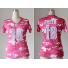 nike women nfl jerseys cincinnati bengals #18 green pink[fashion camo]