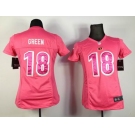 nike women nfl jerseys cincinnati bengals #18 green pink[nike]