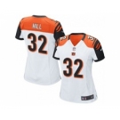 nike women nfl jerseys cincinnati bengals #32 hill white[nike][hill]