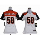 nike women nfl jerseys cincinnati bengals #58 rey maualuga white[nike]