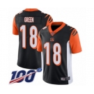 Youth Cincinnati Bengals #18 A.J. Green Black Team Color Vapor Untouchable Limited Player 100th Season Football Jersey