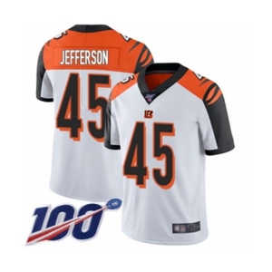 Youth Cincinnati Bengals #45 Malik Jefferson White Vapor Untouchable Limited Player 100th Season Football Jersey