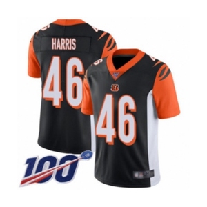 Youth Cincinnati Bengals #46 Clark Harris Black Team Color Vapor Untouchable Limited Player 100th Season Football Jersey