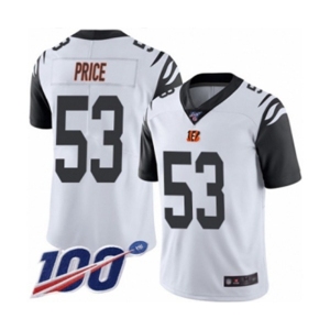 Youth Cincinnati Bengals #53 Billy Price Limited White Rush Vapor Untouchable 100th Season Football Jersey