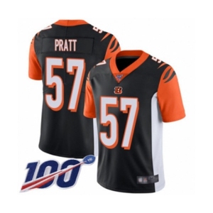 Youth Cincinnati Bengals #57 Germaine Pratt Black Team Color Vapor Untouchable Limited Player 100th Season Football Jersey