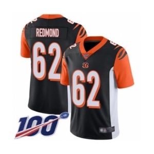 Youth Cincinnati Bengals #62 Alex Redmond Black Team Color Vapor Untouchable Limited Player 100th Season Football Jersey