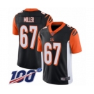 Youth Cincinnati Bengals #67 John Miller Black Team Color Vapor Untouchable Limited Player 100th Season Football Jersey