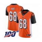 Youth Cincinnati Bengals #68 Bobby Hart Orange Alternate Vapor Untouchable Limited Player 100th Season Football Jersey