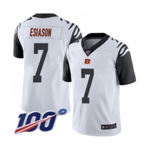 Youth Cincinnati Bengals #7 Boomer Esiason Limited White Rush Vapor Untouchable 100th Season Football Jersey