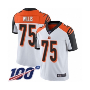 Youth Cincinnati Bengals #75 Jordan Willis White Vapor Untouchable Limited Player 100th Season Football Jersey